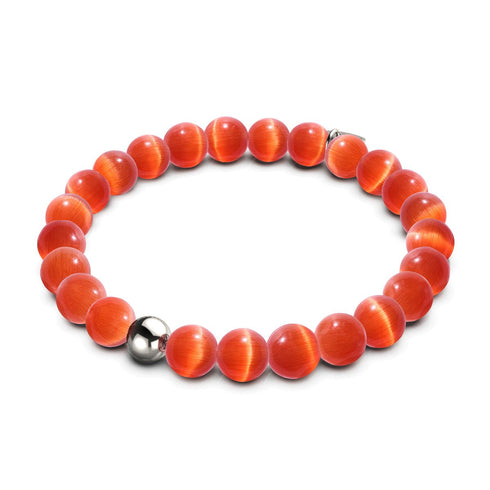 Blutmond | 925 Sterling Silber | Cheshire Glas Armband